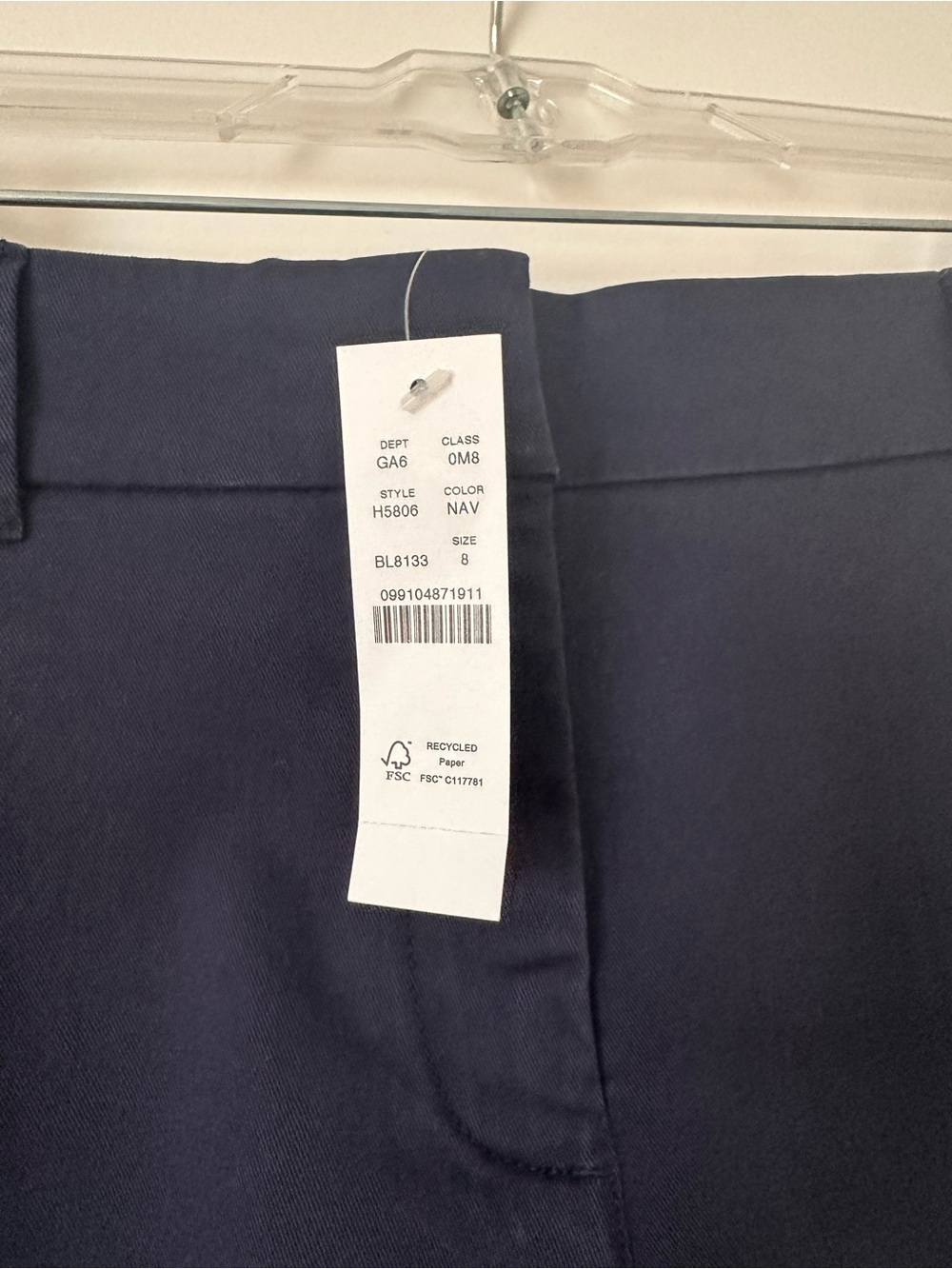J.Crew 4" Chino Shorts – Navy Blue – Women's Size 8 - Picture 4 of 14